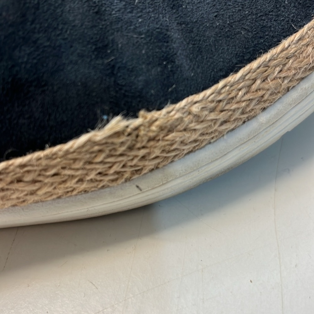 Clarks Marie Pearl Espadrilles Loafers Blue Suede, Sz 9 - Picture 7 of 11